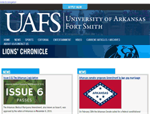 Tablet Screenshot of lionschronicle.uafs.edu